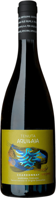 18,95 € Envio grátis | Vinho branco Tenuta Aquilaia Seco D.O.C. Maremma Toscana Itália Chardonnay Garrafa 75 cl