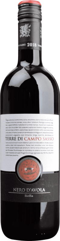 9,95 € Envío gratis | Vino tinto Campo di Sasso D.O.C. Sicilia Sicilia Italia Nero d'Avola Botella 75 cl
