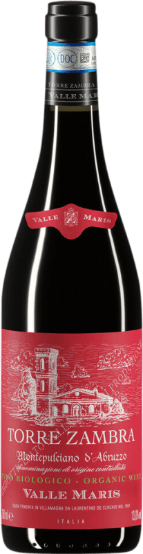 18,95 € Kostenloser Versand | Rotwein Torre Zambra Valle Maris Seco — Trocken D.O.C. Montepulciano d'Abruzzo Abruzzen Italien Montepulciano Organic — Bio 75 cl