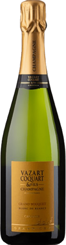 378,95 € 免费送货 | 白起泡酒 Vazart Coquart Grand Bouquet Chouilly Extra Brut — 特干型起泡酒 Grand Cru, Blanc de Blancs A.O.C. Champagne 香槟酒 法国 Chardonnay — 莎当妮 双大瓶 — Jeroboam-Double Magnum 3 L