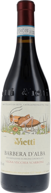 89,95 € Бесплатная доставка | Красное вино Vietti Scarrone Seco — Сухое VV Vigne Vecchie — Старые лозы D.O.C. Barbera d'Alba Пьемонте Италия Barbera — Барбера 75 cl