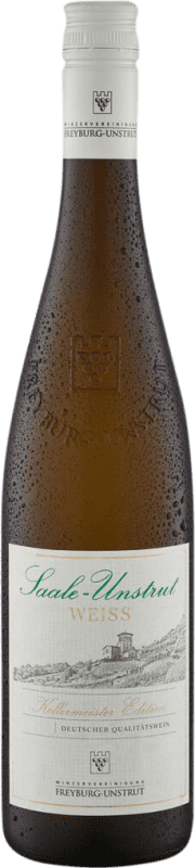 7,95 € Spedizione Gratuita | Vino Bianco Freyburg Unstrut Kellermeister Trocken — Secco Edizione Limitata Q.b.A. Saale-Unstrut Saale Unstrut Germania Pinot Grigio, Pinot Bianco, Elbling Bottiglia 75 cl