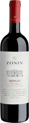 9,95 € Kostenloser Versand | Rotwein Zonin Classici Aquileia Trocken D.O.C. Friuli Friaul-Julisch Venetien Italien Merlot Flasche 75 cl