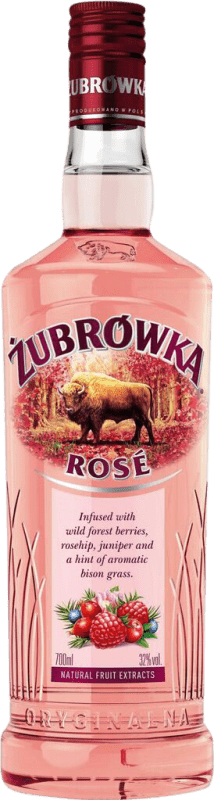 15,95 € Бесплатная доставка | Ликёры Zubrowka Rosé — Розе Польша 70 cl Wild Berries — Дикие Ягоды, Juniper — Можжевельник