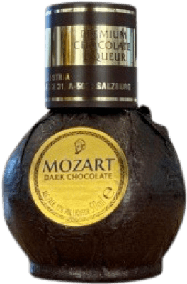 10,95 € Envio grátis | Creme de Licor Suntory Mozart Áustria Garrafinha Miniatura 5 cl Dark Chocolate — Chocolate Amargo