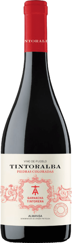 10,95 € Spedizione Gratuita | Vino rosso Tintoralba Piedras Coloradas Giovane D.O. Almansa Castilla-La Mancha Spagna Grenache Tintorera Bottiglia 75 cl