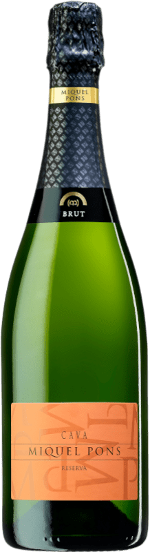 12,95 € Envío gratis | Espumoso blanco Miquel Pons Brut Reserva D.O. Cava España Macabeo, Xarel·lo, Parellada Botella 75 cl