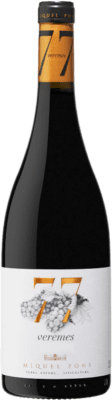 12,95 € Бесплатная доставка | Красное вино Miquel Pons 77 Veremes D.O. Penedès Каталония Испания Syrah — Сира, Garnacha — Гренаш, Cabernet Sauvignon — Каберне Совиньон Бутылка 75 cl