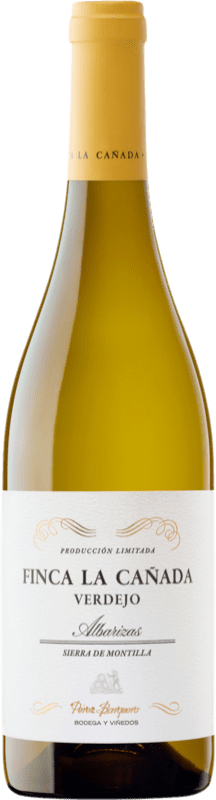 8,95 € Spedizione Gratuita | Vino bianco Pérez Barquero Finca la Cañada D.O. Montilla-Moriles Spagna Verdejo Bottiglia 75 cl