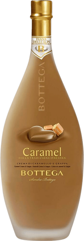 15,95 € Envío gratis | Crema de Licor Bottega Italia Botella Medium 50 cl Caramel — Caramelo, Grappa