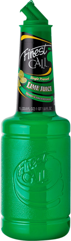 92,95 € Envío gratis | Caja de 6 unidades Schnapp Finest Call Single Pressed Lime Juice México Botella 1 L