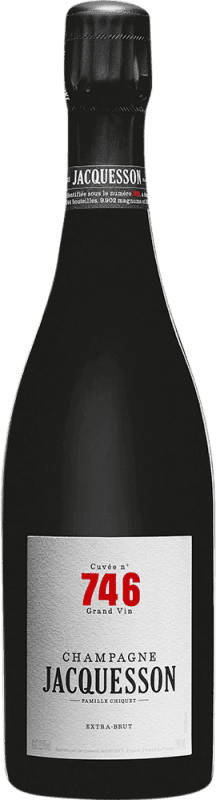 204,95 € 免费送货 | 白起泡酒 Jacquesson Nº 746 Extra Brut — 特干型起泡酒 Cuvée 珍藏 A.O.C. Champagne 香槟酒 法国 Pinot Noir — 黑皮诺, Chardonnay — 莎当妮, Pinot Meunier — 黑皮诺·莫尼耶 大瓶 — Magnum 1,5 L