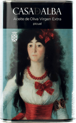 261,95 € Envio grátis | Caixa de 20 unidades Azeite de Oliva Casa de Alba Duquesa Goya AOVE Virgem Extra Andaluzia Espanha Picual Lata 50 cl