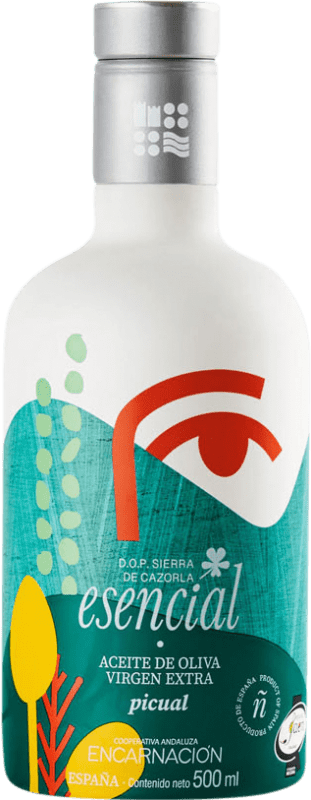 15,95 € Envoi gratuit | Huile d'Olive Encarnación Esencial Verde Temprano HOVE Vierge Extra D.O. Sierra de Cazorla Andalousie Espagne Picual Bouteille Medium 50 cl Verre