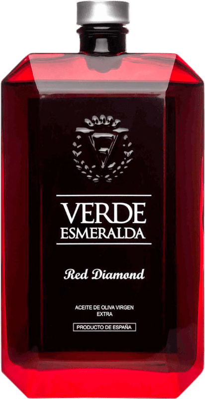 39,95 € Envío gratis | Aceite de Oliva Verde Esmeralda Red Diamond Vidrio Andalucía España Royal Botella Medium 50 cl