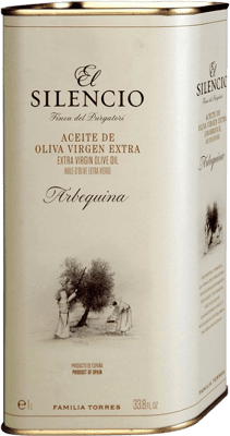28,95 € Spedizione Gratuita | Olio d'Oliva Familia Torres El Silencio EVO Extra Vergine Catalogna Spagna Arbequina Lattina Medium 1 L