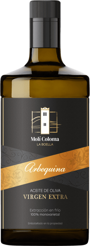 23,95 € Envio grátis | Azeite de Oliva Finca Molí Coloma La Boella Vidrio D.O.P. Siurana Catalunha Espanha Arbequina Garrafa 75 cl