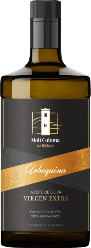 23,95 € Envío gratis | Aceite de Oliva Finca Molí Coloma La Boella Vidrio D.O.P. Siurana Cataluña España Arbequina Botella 75 cl
