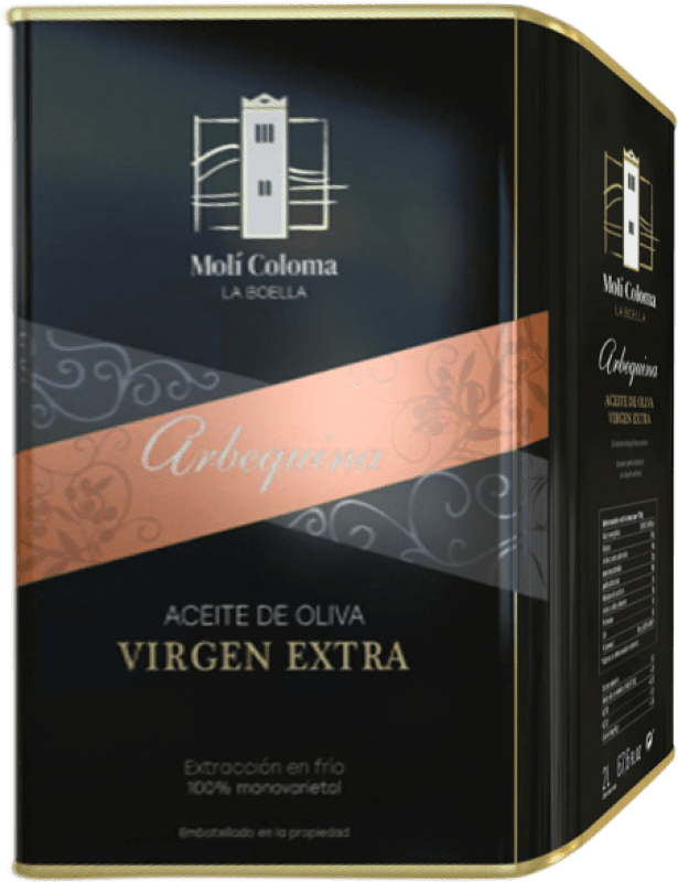 42,95 € Envío gratis | Aceite de Oliva Finca Molí Coloma La Boella D.O.P. Siurana Cataluña España Arbequina Lata Especial 2 L