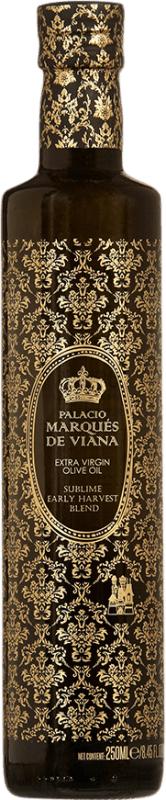 16,95 € Envío gratis | Aceite de Oliva Palacio Marqués de Viana Sublime Blend — Mezcla, AOVE Virgen Extra Andalucía España Botellín 25 cl Vidrio