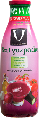 7,95 € Бесплатная доставка | Напитки и миксеры Mediterráneo Villaolivo Gazpacho de Remolacha Vidrio Регион Мурсия Испания бутылка 1 L