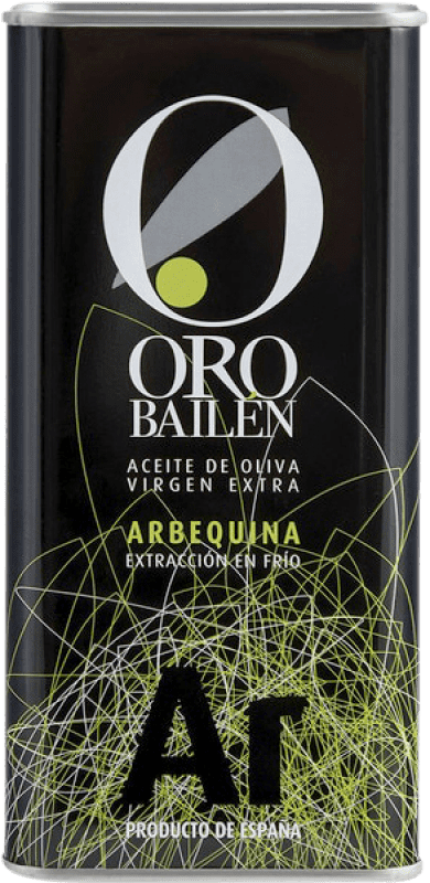 17,95 € Spedizione Gratuita | Olio d'Oliva Oro Bailén Andalusia Spagna Arbequina Lattina Speciale 50 cl