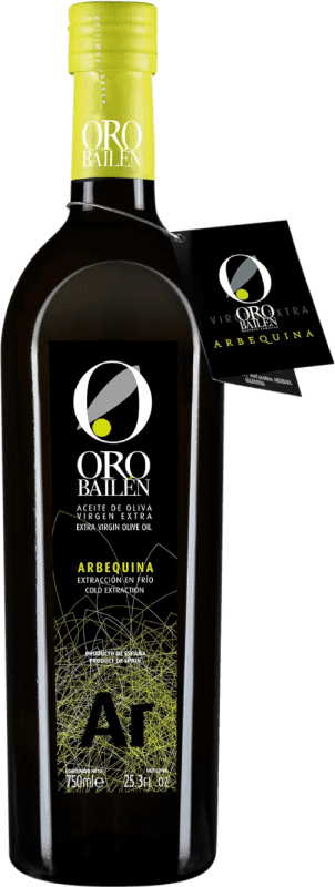 26,95 € Spedizione Gratuita | Olio d'Oliva Oro Bailén EVO Extra Vergine Andalusia Spagna Arbequina 75 cl Vetro