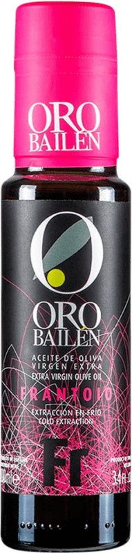 6,95 € Envio grátis | Azeite de Oliva Oro Bailén Vidrio Andaluzia Espanha Frantoio Garrafa Miniatura 10 cl