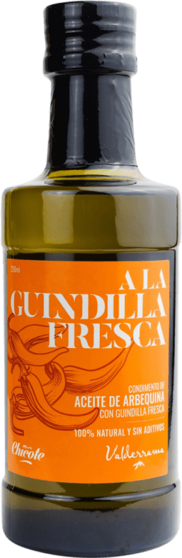 17,95 € Envío gratis | Aceite de Oliva Valderrama Guindilla Fresca Vidrio Castilla la Mancha España Arbequina Botellín 25 cl