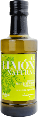 9,95 € Kostenloser Versand | Olivenöl Valderrama Limón Natural Kastilien-La Mancha Spanien Arbequina Kleine Flasche 25 cl Glas