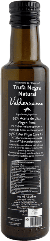 28,95 € Free Shipping | Olive Oil Valderrama EVOO Extra Virgin Castilla la Mancha Spain Royal Small Bottle 25 cl Glass Trufa Negra — Black Truffle