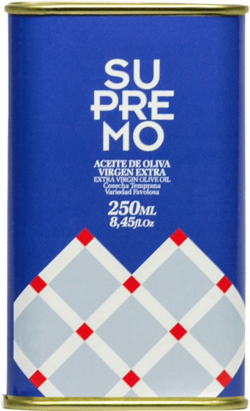 342,95 € Бесплатная доставка | Коробка из 25 единиц Оливковое масло Supremo Андалусия Испания Алюминиевая банка 25 cl