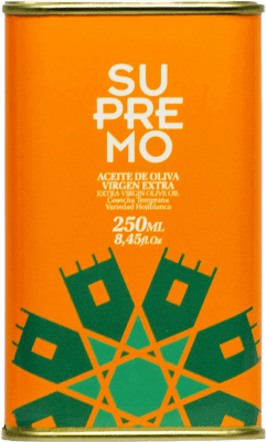 244,95 € Бесплатная доставка | Коробка из 25 единиц Оливковое масло Supremo ЭВО Экстра Вирджин Андалусия Испания Hojiblanca — Охиблинка Жестяная банка 25 cl