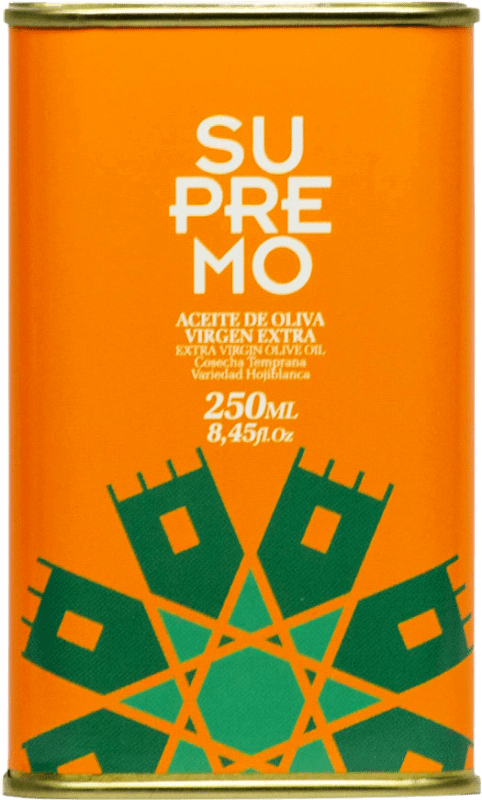 244,95 € Free Shipping | 25 units box Olive Oil Supremo Andalusia Spain Hojiblanca Can 25 cl