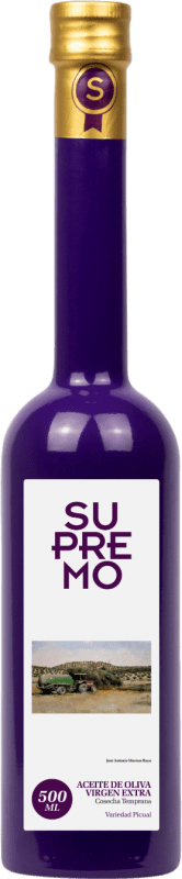 15,95 € Kostenloser Versand | Olivenöl Supremo E-NOL Extra Nativ Jaén Spanien Picual Medium-Flasche 50 cl Glas