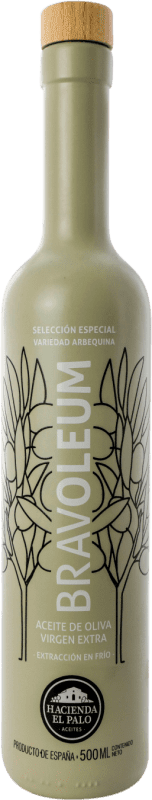 19,95 € 免费送货 | 橄榄油 Hacienda el Palo Bravoleum EVOO 特级初榨 安达卢西亚 西班牙 Arbequina — 阿贝基纳 中瓶装 50 cl 玻璃