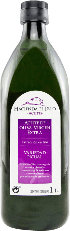 14,95 € Envio grátis | Azeite de Oliva Hacienda el Palo PET Andaluzia Espanha Picual Garrafa 1 L