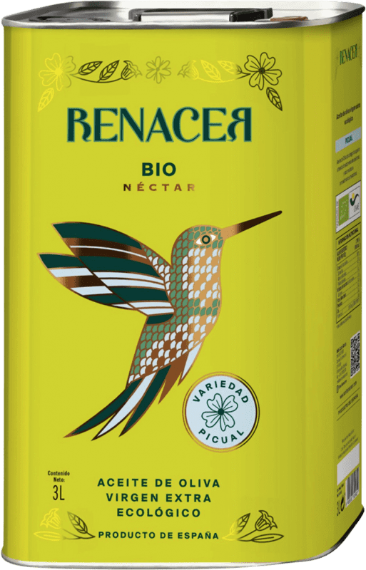 75,95 € Free Shipping | Olive Oil Renacer Néctar Bio Andalusia Spain Picual Special Can 3 L