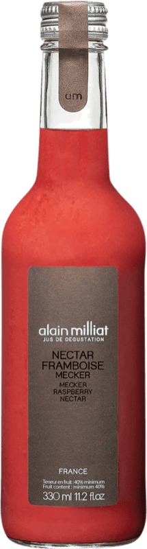 6,95 € Free Shipping | Juice Alain Milliat France Third-Liter Bottle 33 cl Glass Framboise — Raspberry