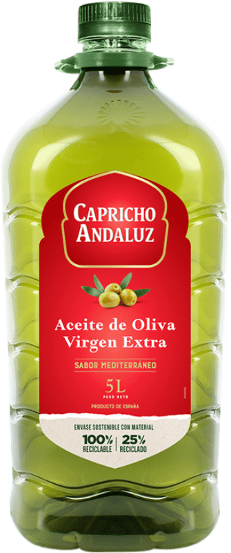 167,95 € 免费送货 | 橄榄油 Capricho Andaluz EVOO 特级初榨 安达卢西亚 西班牙 塑料桶 5 L PET — 塑料