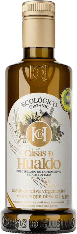 14,95 € Spedizione Gratuita | Olio d'Oliva Casas de Hualdo EVO Extra Vergine Castilla-La Mancha Spagna Organic — Bio Bottiglia Medium 50 cl Vetro