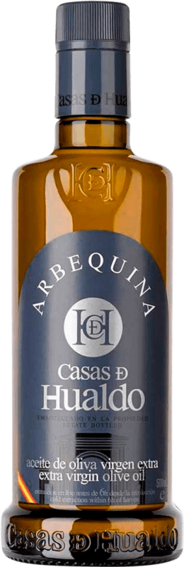 13,95 € 送料無料 | オリーブオイル Casas de Hualdo EVOO エキストラバージン D.O. Montes de Toledo カスティーリャ・ラ・マンチャ スペイン Arbequina — アルベキーナ ミディアムボトル 50 cl ガラス