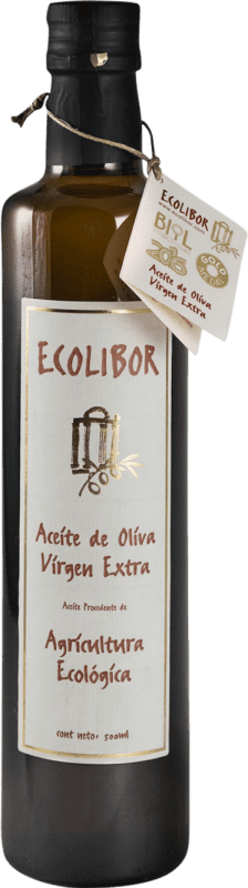 16,95 € 送料無料 | オリーブオイル Ecolibor EVOO エキストラバージン エストレマドゥーラ スペイン Cornicabra — コルニカブラ ミディアムボトル 50 cl ガラス