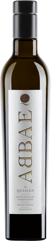 24,95 € Envio grátis | Azeite de Oliva Hacienda Queiles Abbae Ecológico Vidrio D.O. Navarra Navarra Espanha Arbequina Garrafa Medium 50 cl