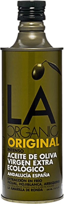 19,95 € Envío gratis | Aceite de Oliva La Amarilla de Ronda LA Organic Original Intenso Andalucía España Eco Ecológico Lata Medium 50 cl