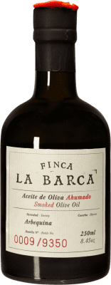 16,95 € Spedizione Gratuita | Olio d'Oliva Norte Extremeña Finca La Barca Ahumado Vidrio Estremadura Spagna Arbequina Piccola Bottiglia 25 cl