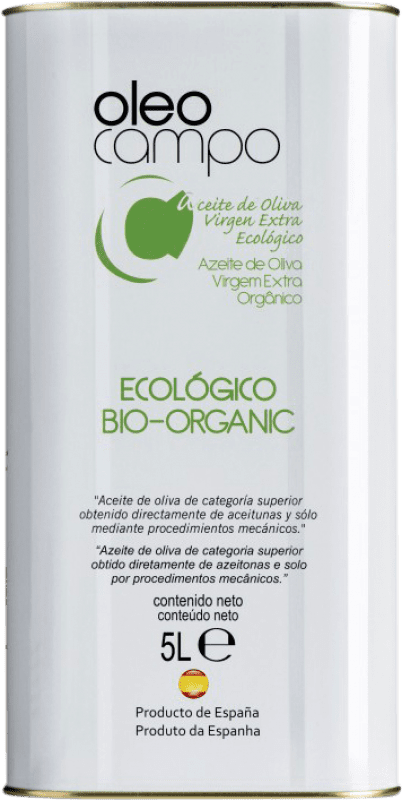 69,95 € 送料無料 | オリーブオイル Oleocampo EVOO エキストラバージン アンダルシア スペイン Picual — ピクアル Eco — エコ ビオ オーガニック スペシャル缶 5 L