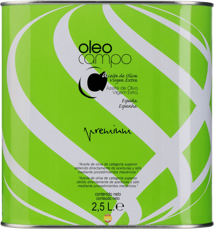 55,95 € Spedizione Gratuita | Olio d'Oliva Oleocampo Premium, EVO Extra Vergine Andalusia Spagna Picual Lattina Speciale 2,5 L
