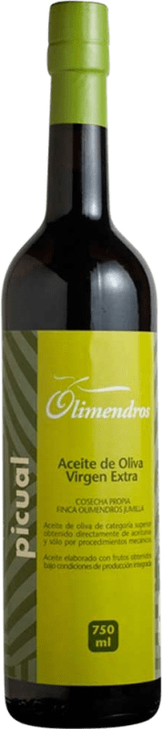 10,95 € Envío gratis | Aceite de Oliva Olimendros AOVE Virgen Extra Región de Murcia España Picual Botella 75 cl Vidrio