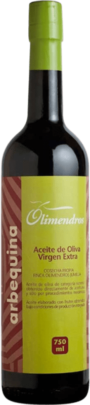 10,95 € Envío gratis | Aceite de Oliva Olimendros AOVE Virgen Extra Región de Murcia España Arbequina Botella 75 cl Vidrio